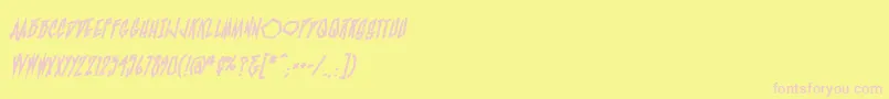 BlamblambbHvy Font – Pink Fonts on Yellow Background