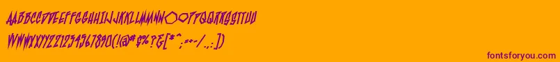 BlamblambbHvy Font – Purple Fonts on Orange Background