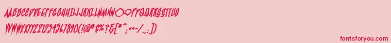 BlamblambbHvy Font – Red Fonts on Pink Background