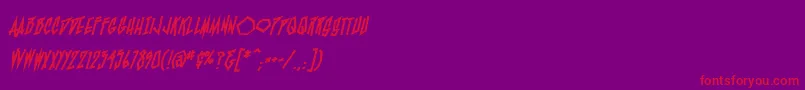 BlamblambbHvy Font – Red Fonts on Purple Background
