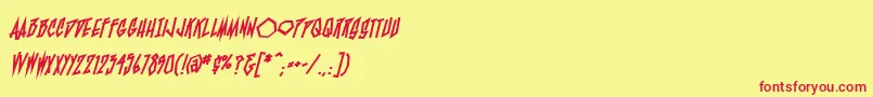 BlamblambbHvy-Schriftart – Rote Schriften auf gelbem Hintergrund