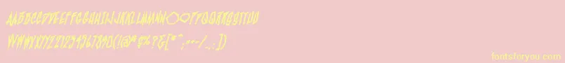 BlamblambbHvy Font – Yellow Fonts on Pink Background