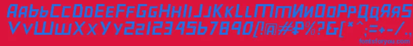 Bolshevikplobl Font – Blue Fonts on Red Background