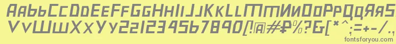 Bolshevikplobl Font – Gray Fonts on Yellow Background