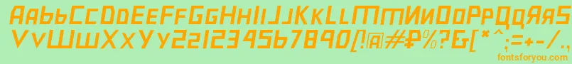 Bolshevikplobl Font – Orange Fonts on Green Background