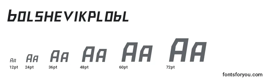 Размеры шрифта Bolshevikplobl