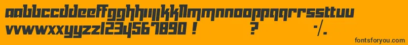 Yukarimobile Font – Black Fonts on Orange Background