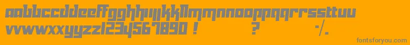 Yukarimobile-Schriftart – Graue Schriften auf orangefarbenem Hintergrund