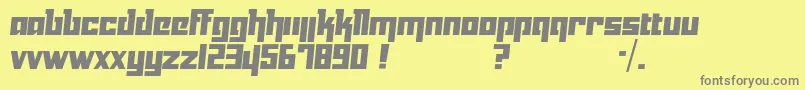Шрифт Yukarimobile – серые шрифты на жёлтом фоне