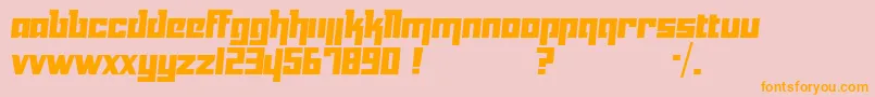 Yukarimobile Font – Orange Fonts on Pink Background