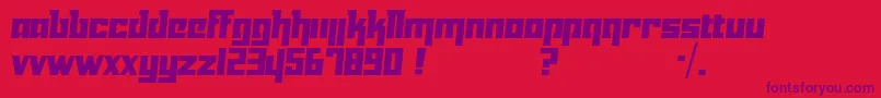 Yukarimobile Font – Purple Fonts on Red Background