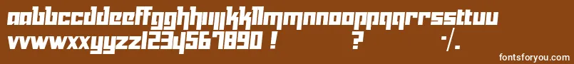 Fonte Yukarimobile – fontes brancas em um fundo marrom