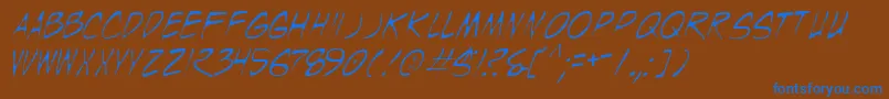 Wyldt Font – Blue Fonts on Brown Background
