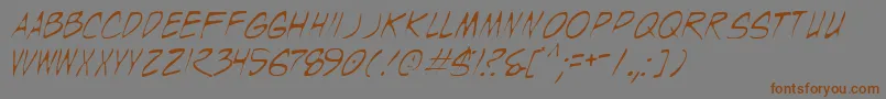 Wyldt Font – Brown Fonts on Gray Background