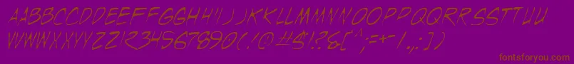 Wyldt Font – Brown Fonts on Purple Background
