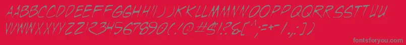 Wyldt Font – Gray Fonts on Red Background