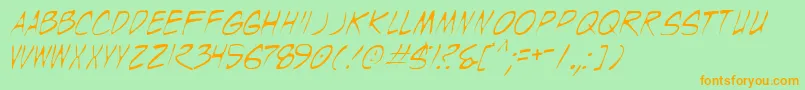 Wyldt Font – Orange Fonts on Green Background