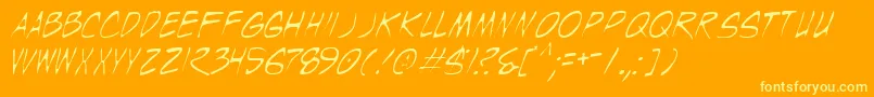 Wyldt Font – Yellow Fonts on Orange Background