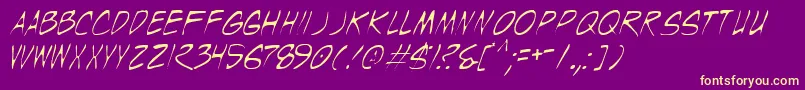Wyldt Font – Yellow Fonts on Purple Background