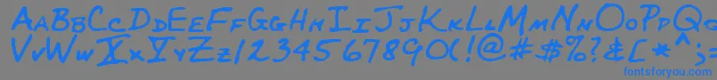 MaynardRegular Font – Blue Fonts on Gray Background