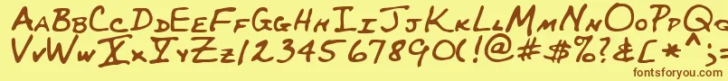 MaynardRegular Font – Brown Fonts on Yellow Background