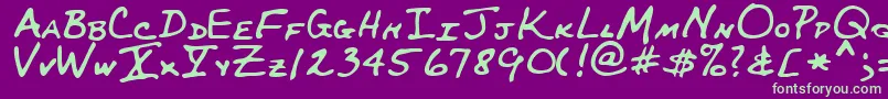 MaynardRegular Font – Green Fonts on Purple Background