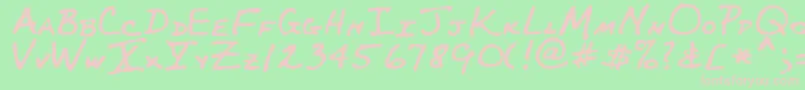 MaynardRegular Font – Pink Fonts on Green Background