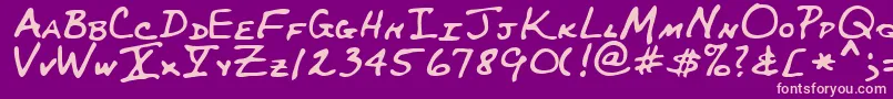 MaynardRegular Font – Pink Fonts on Purple Background
