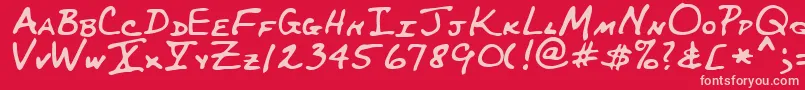 MaynardRegular Font – Pink Fonts on Red Background