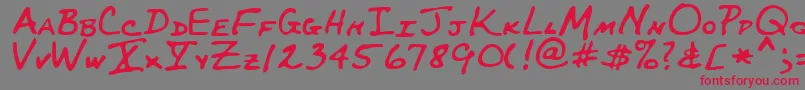 fuente MaynardRegular – Fuentes Rojas Sobre Fondo Gris