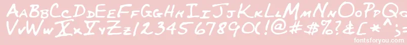 フォントMaynardRegular – ピンクの背景に白い文字