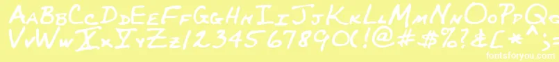 MaynardRegular Font – White Fonts on Yellow Background