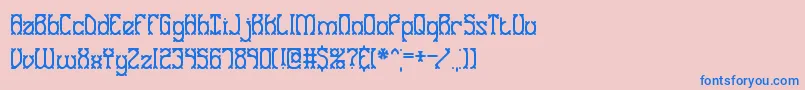 フォントGooseBumpsBrk – ピンクの背景に青い文字