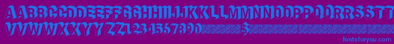 Ponymaker-fontti – siniset fontit violetilla taustalla