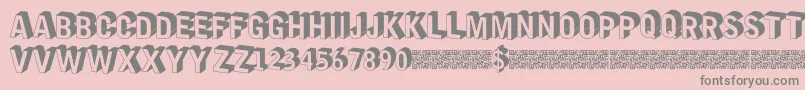 Ponymaker Font – Gray Fonts on Pink Background