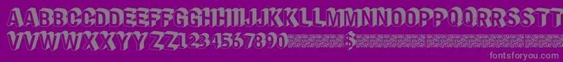 Ponymaker Font – Gray Fonts on Purple Background