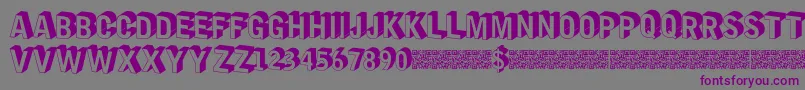 Ponymaker-Schriftart – Violette Schriften auf grauem Hintergrund