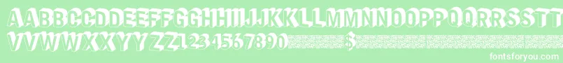 Ponymaker Font – White Fonts on Green Background