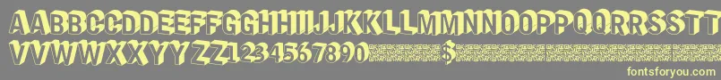 Ponymaker Font – Yellow Fonts on Gray Background