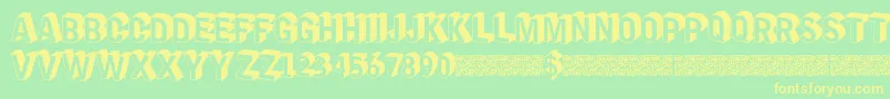 Шрифт Ponymaker – жёлтые шрифты на зелёном фоне
