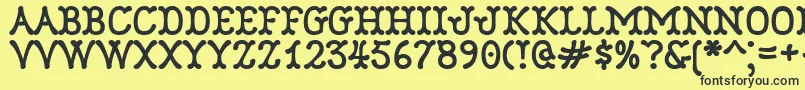 Robinne Font – Black Fonts on Yellow Background