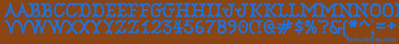 Robinne Font – Blue Fonts on Brown Background