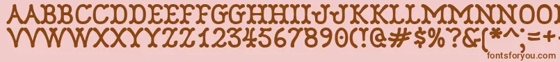 Robinne Font – Brown Fonts on Pink Background