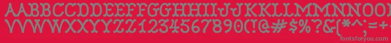 Robinne Font – Gray Fonts on Red Background