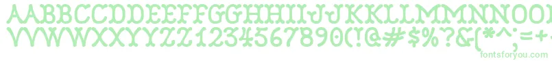 Robinne Font – Green Fonts on White Background