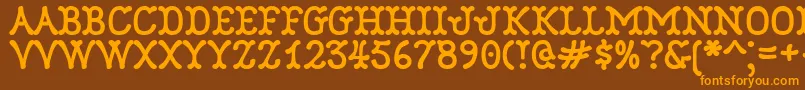 Robinne Font – Orange Fonts on Brown Background