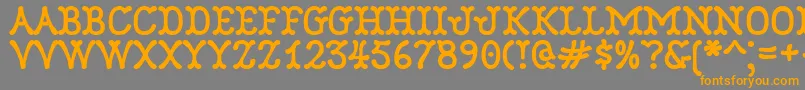 Robinne Font – Orange Fonts on Gray Background