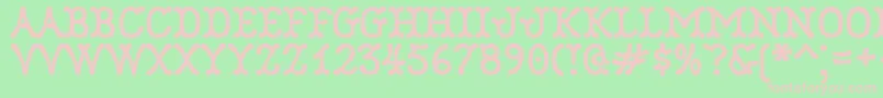 Robinne Font – Pink Fonts on Green Background