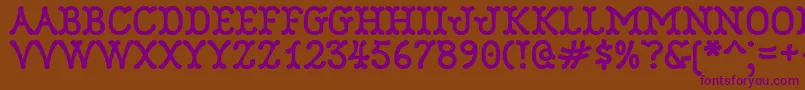 Robinne Font – Purple Fonts on Brown Background