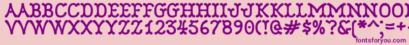 Robinne Font – Purple Fonts on Pink Background